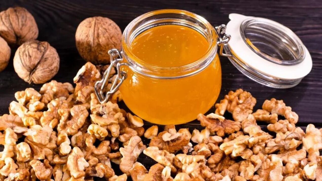 honey with walnuts to restore potency